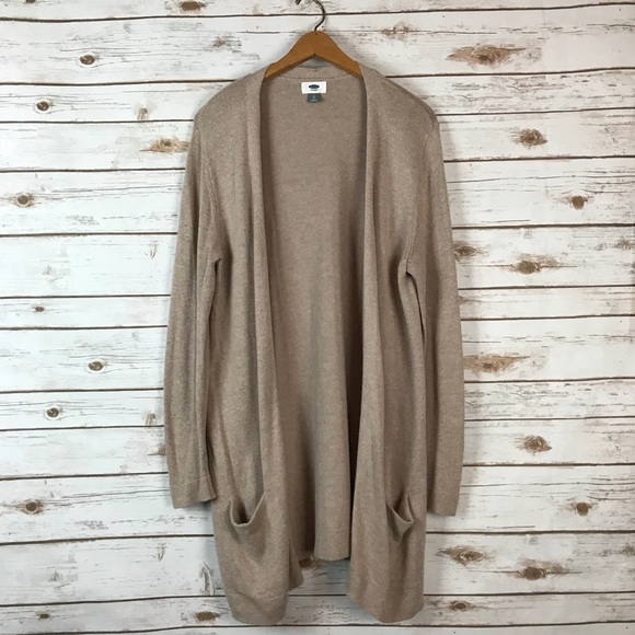 old navy tan cardigan